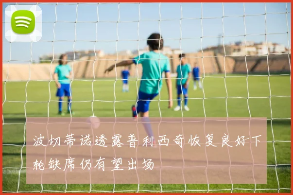 波切蒂诺透露普利西奇恢复良好下轮缺席仍有望出场
